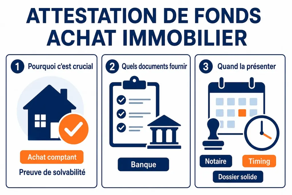 Attestation de fonds achat immobilier