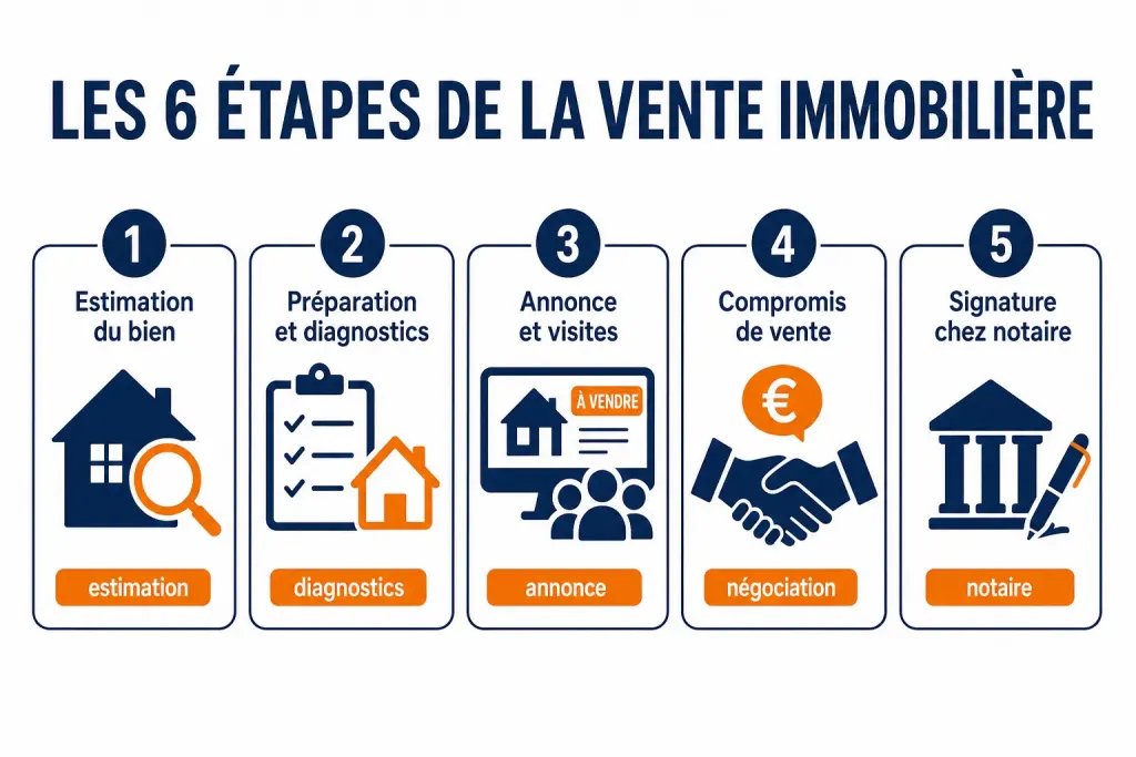 Les 6 étapes de la vente immobilière
