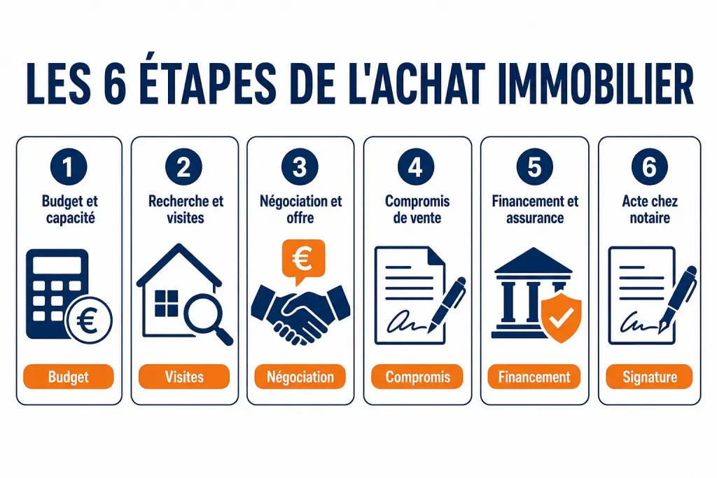 Les 6 étapes de l'achat immobilier