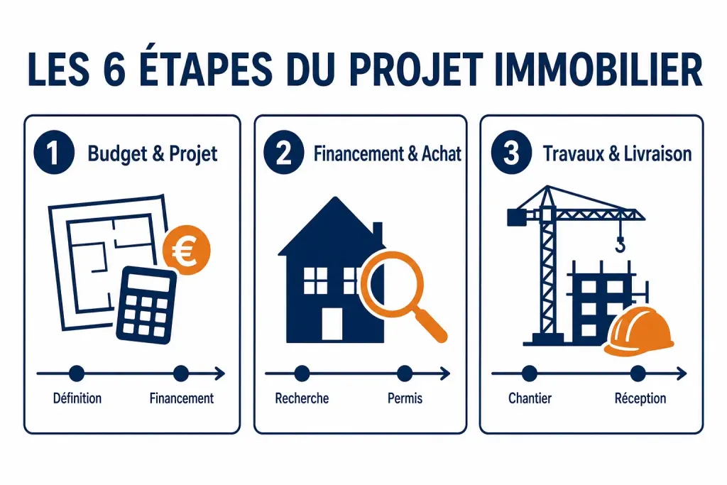 Les 6 étapes du projet immobilier