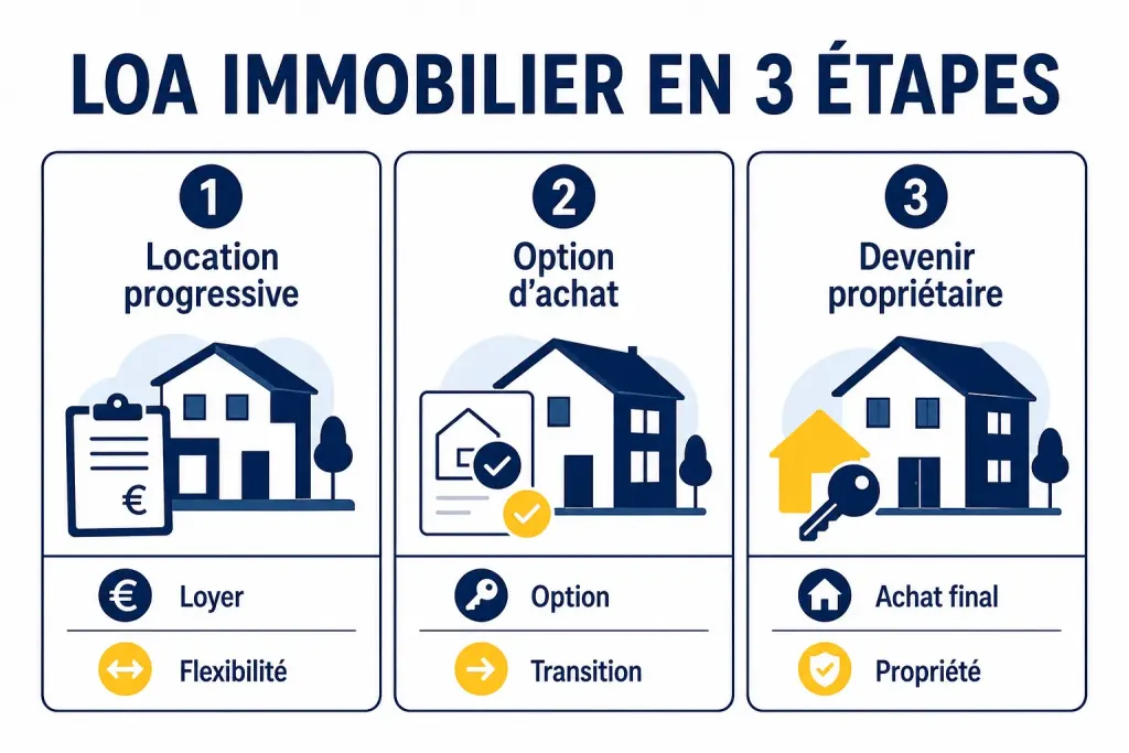 Loa immobilier en 3 étapes